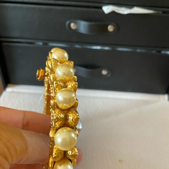Gold & cultured pearl bracelet - Picture 4 of 14